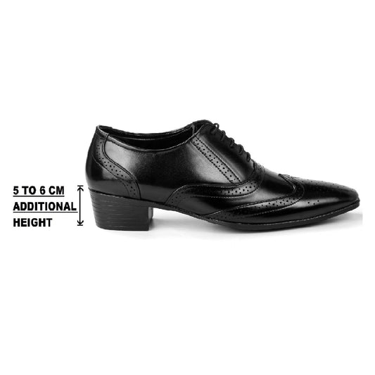 BXXY Men's Height Increasing Formal Brogue Faux Leather Oxford Shoes