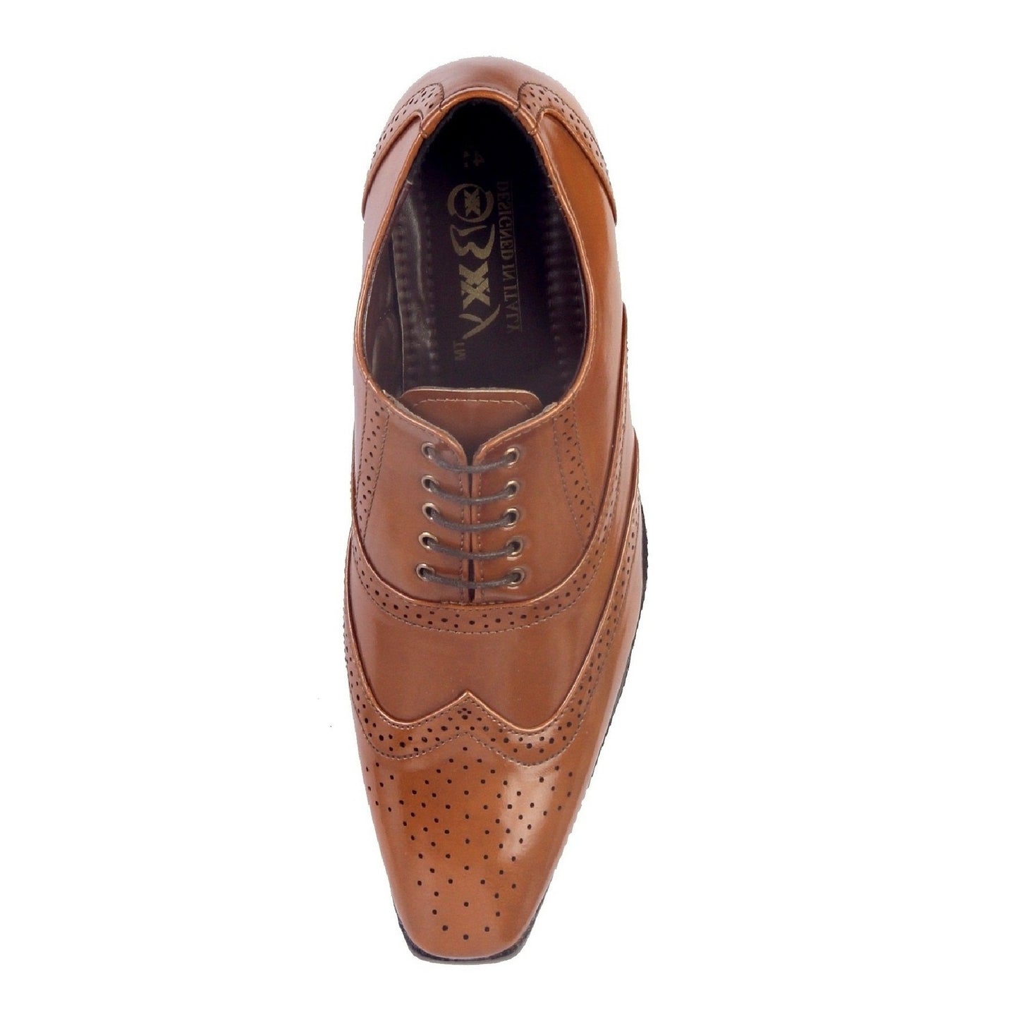 BXXY Men's Height Increasing Formal Brogue Faux Leather Oxford Shoes