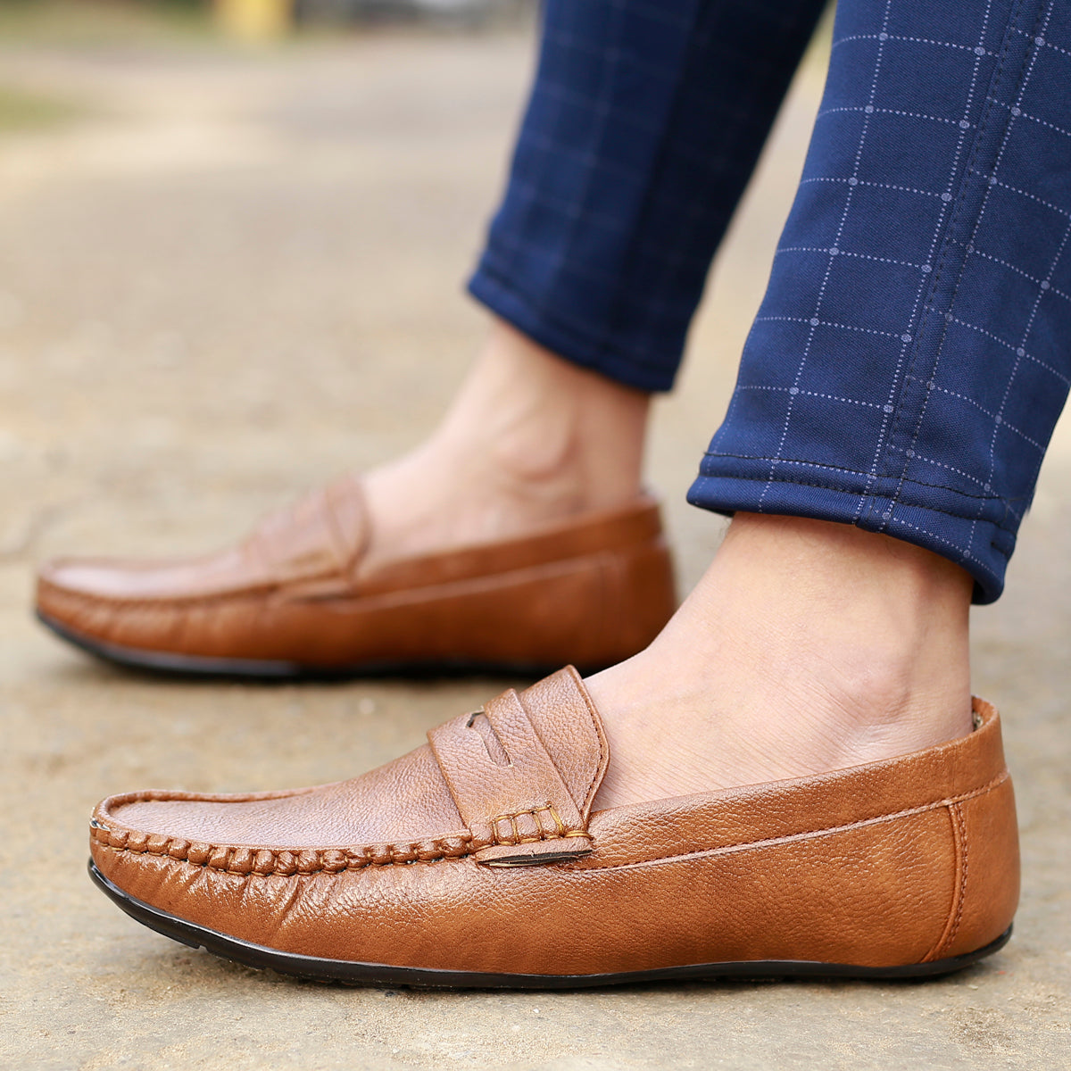 Men/s Casual Stylish Faux Upper Colour Loafers