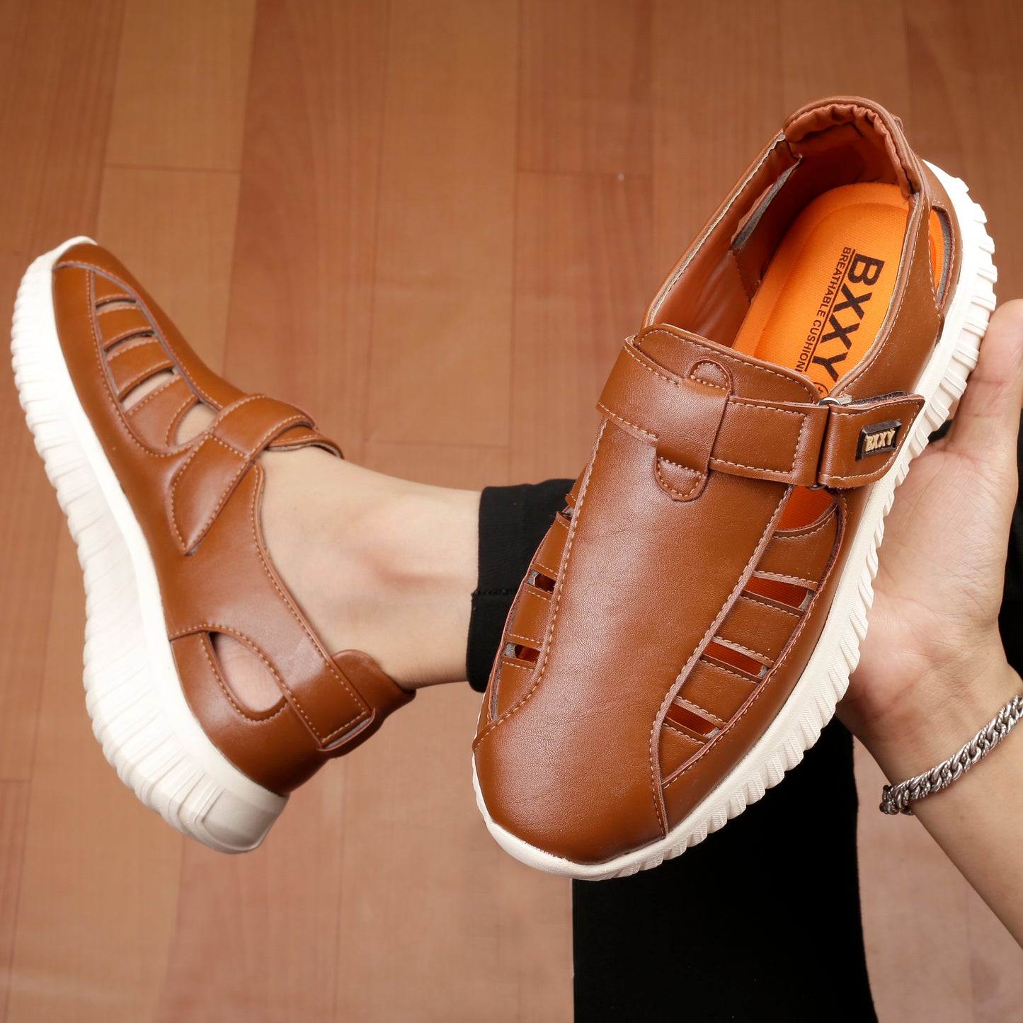 Men/s Latest PU Upper Casual Roman Sandals