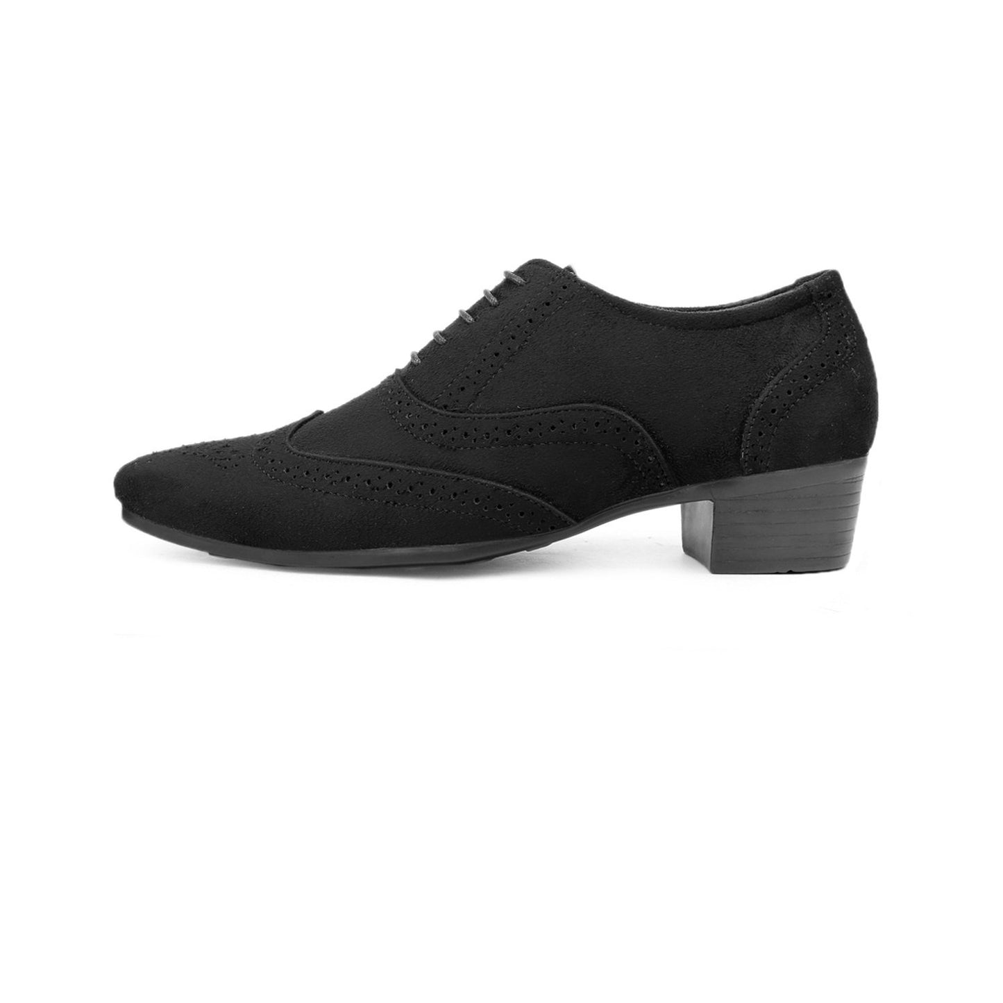 BXXY Mens Suede Height Increasing Casual Oxford Brogue Shoes All Occasions
