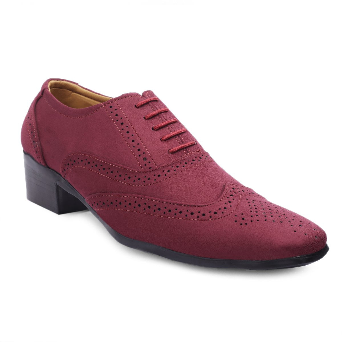 BXXY Mens Suede Height Increasing Casual Oxford Brogue Shoes All Occasions