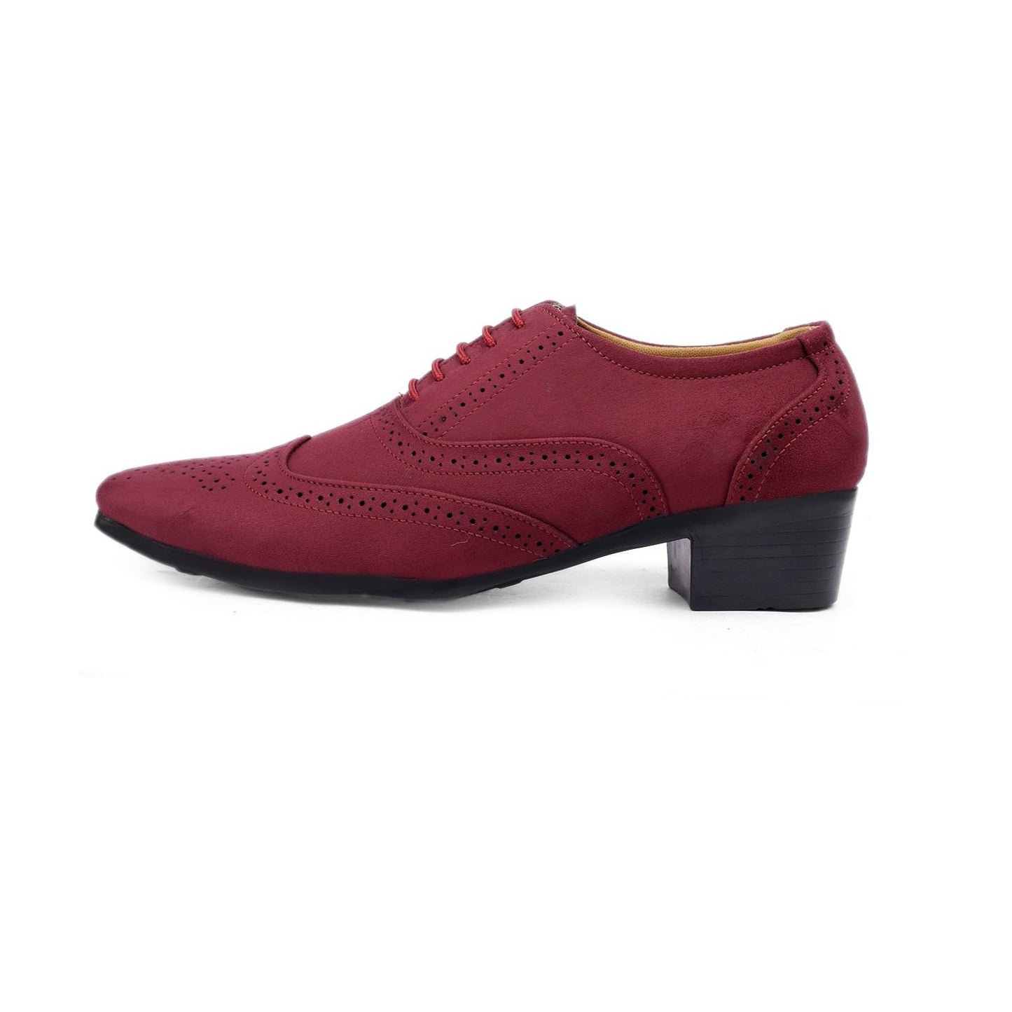 BXXY Mens Suede Height Increasing Casual Oxford Brogue Shoes All Occasions
