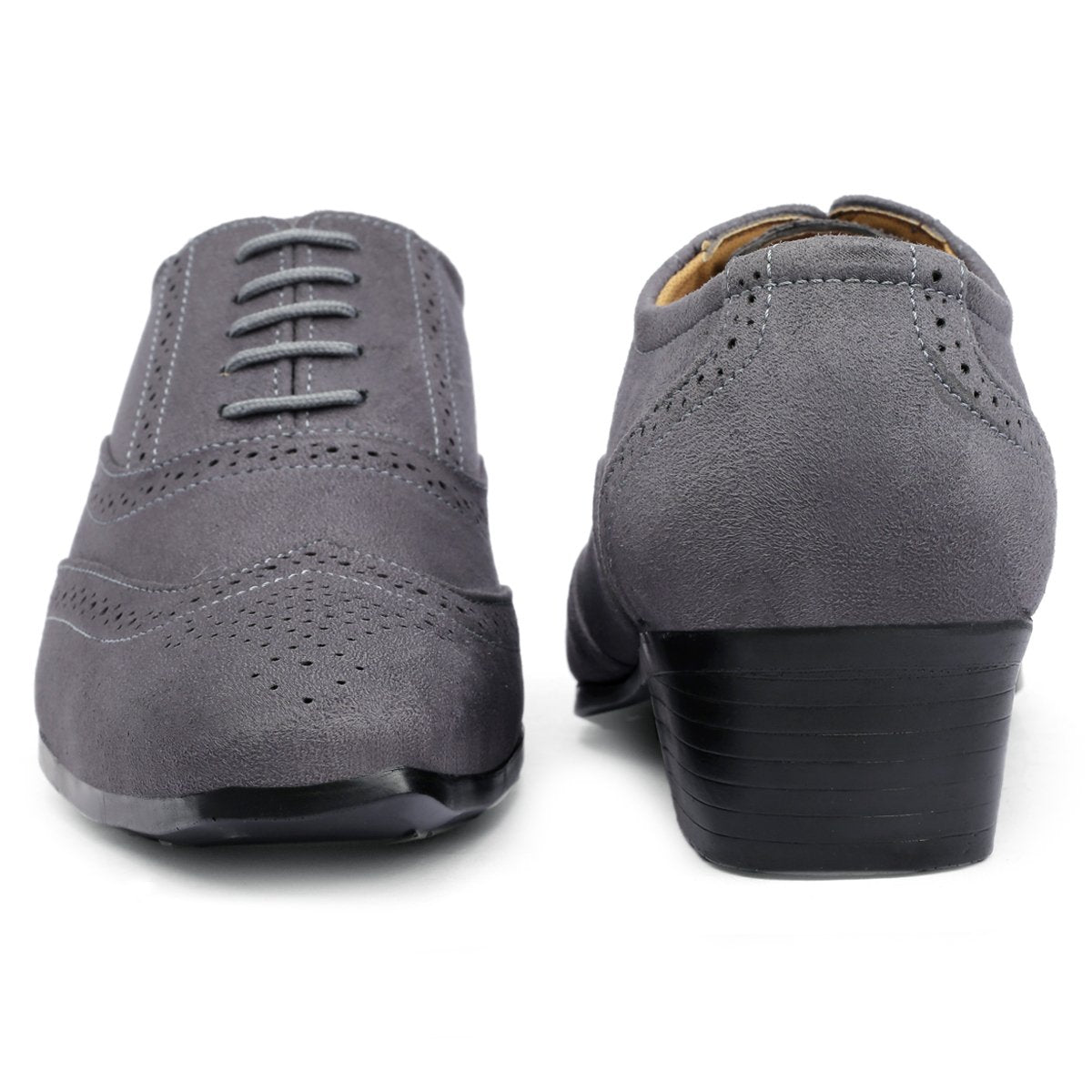BXXY Mens Suede Height Increasing Casual Oxford Brogue Shoes All Occasions