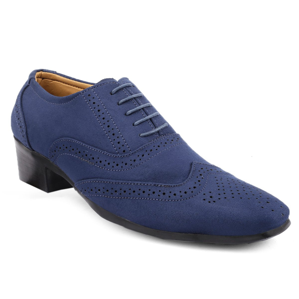 BXXY Mens Suede Height Increasing Casual Oxford Brogue Shoes All Occasions