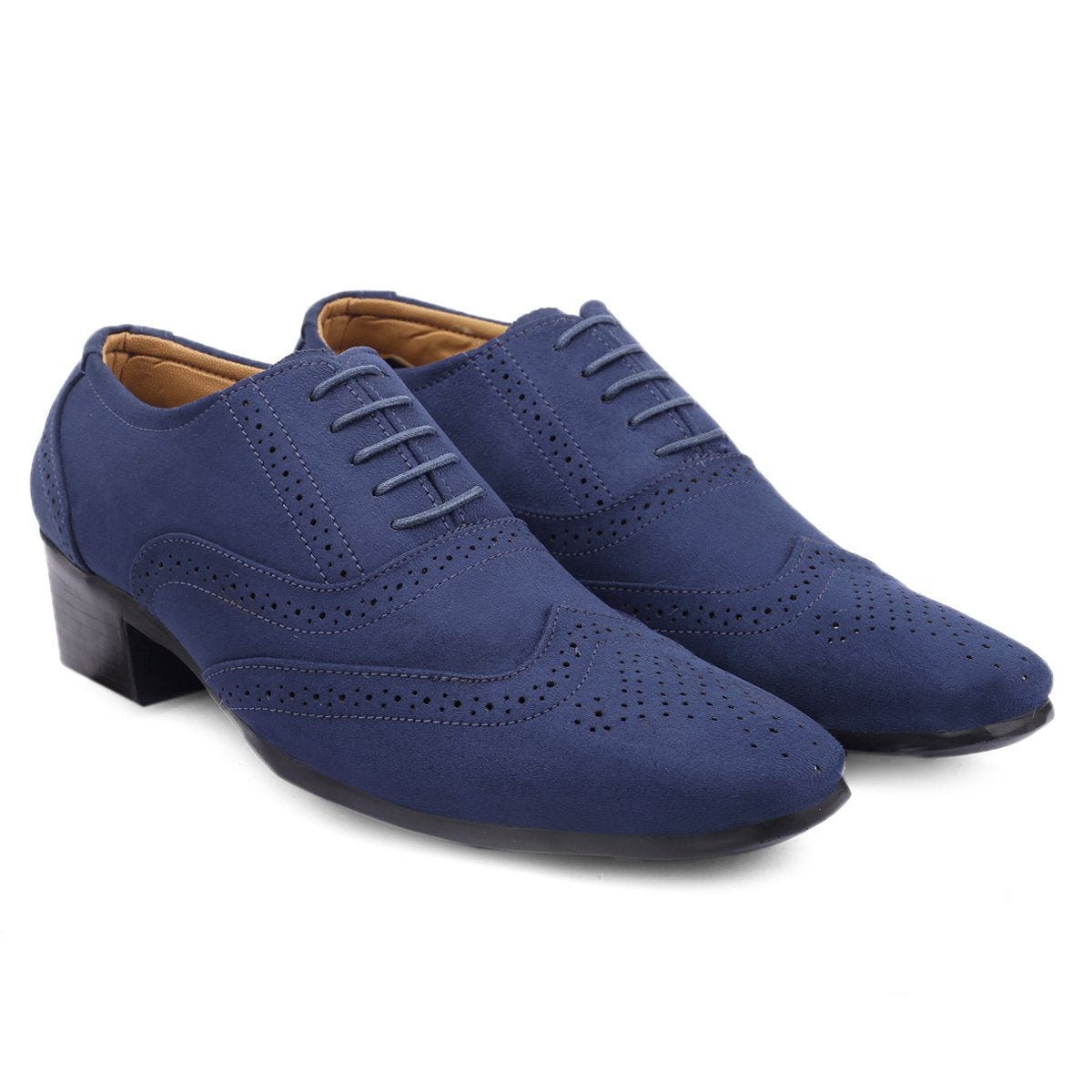 BXXY Mens Suede Height Increasing Casual Oxford Brogue Shoes All Occasions