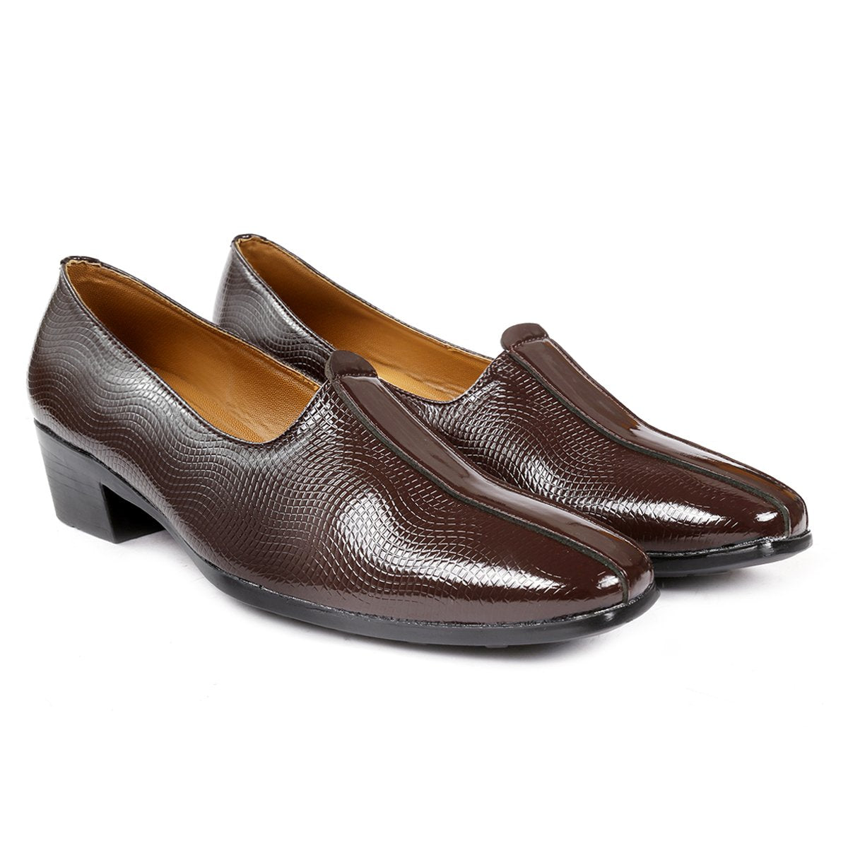 BXXY Men Height Increasing Patent Casual British Punjabi Jutti, Nagra and mojaries