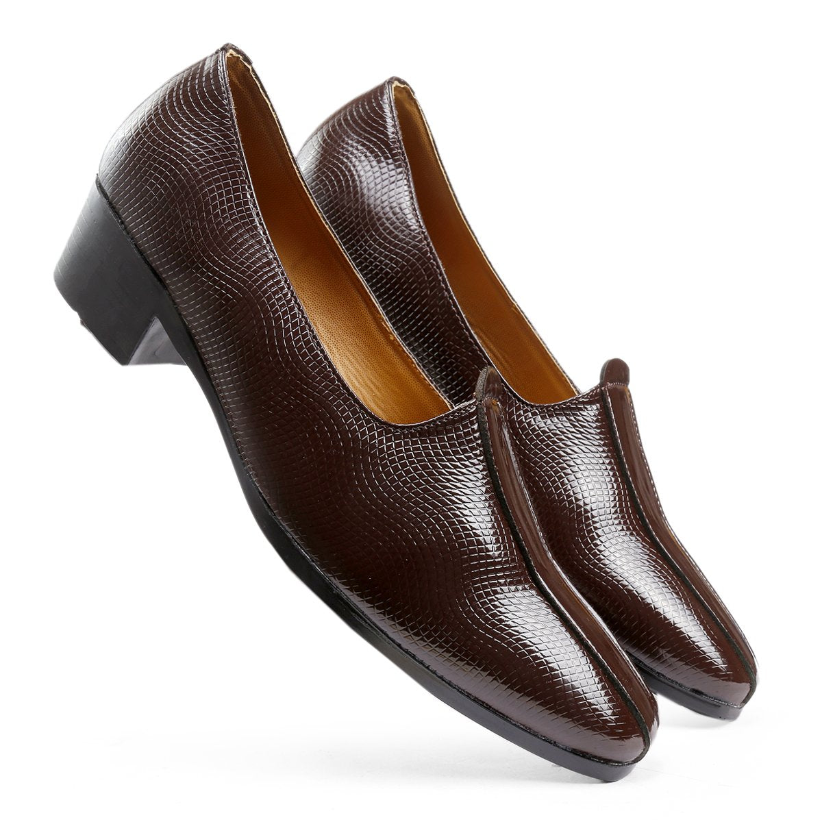 BXXY Men Height Increasing Patent Casual British Punjabi Jutti, Nagra and mojaries