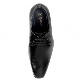Men/s Height Increasing Derby Faux Upper Formal Wear Black Lace Up Shoes