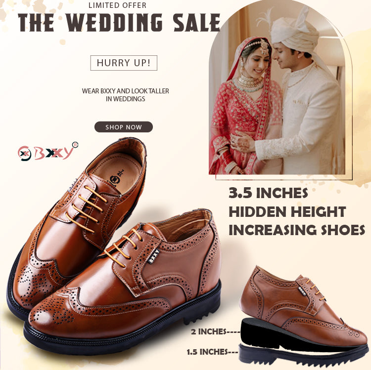 New 3.5 Inch Hidden Height Increasing Formal Shoes