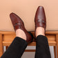 Men's 2 Inch Formal Height Increasing Slip-On Buckle Shoes
