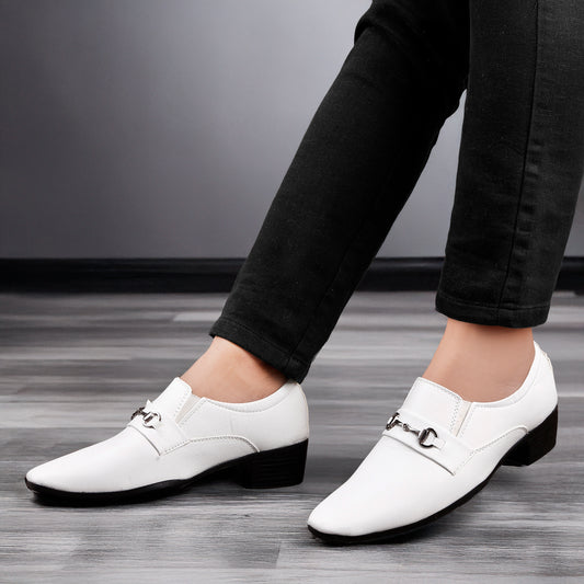 Men's 2 Inch Formal Height Increasing Slip-On Buckle Shoes