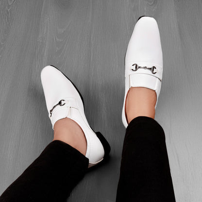 Men's 2 Inch Formal Height Increasing Slip-On Buckle Shoes