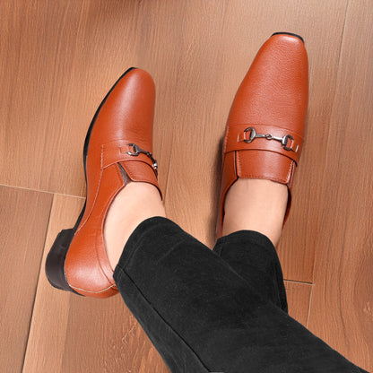 Men's 2 Inch Formal Height Increasing Slip-On Buckle Shoes