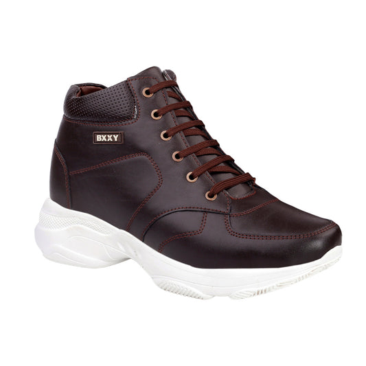 Lace-Up Boots  Brown - 3 Inches (7.62CM)