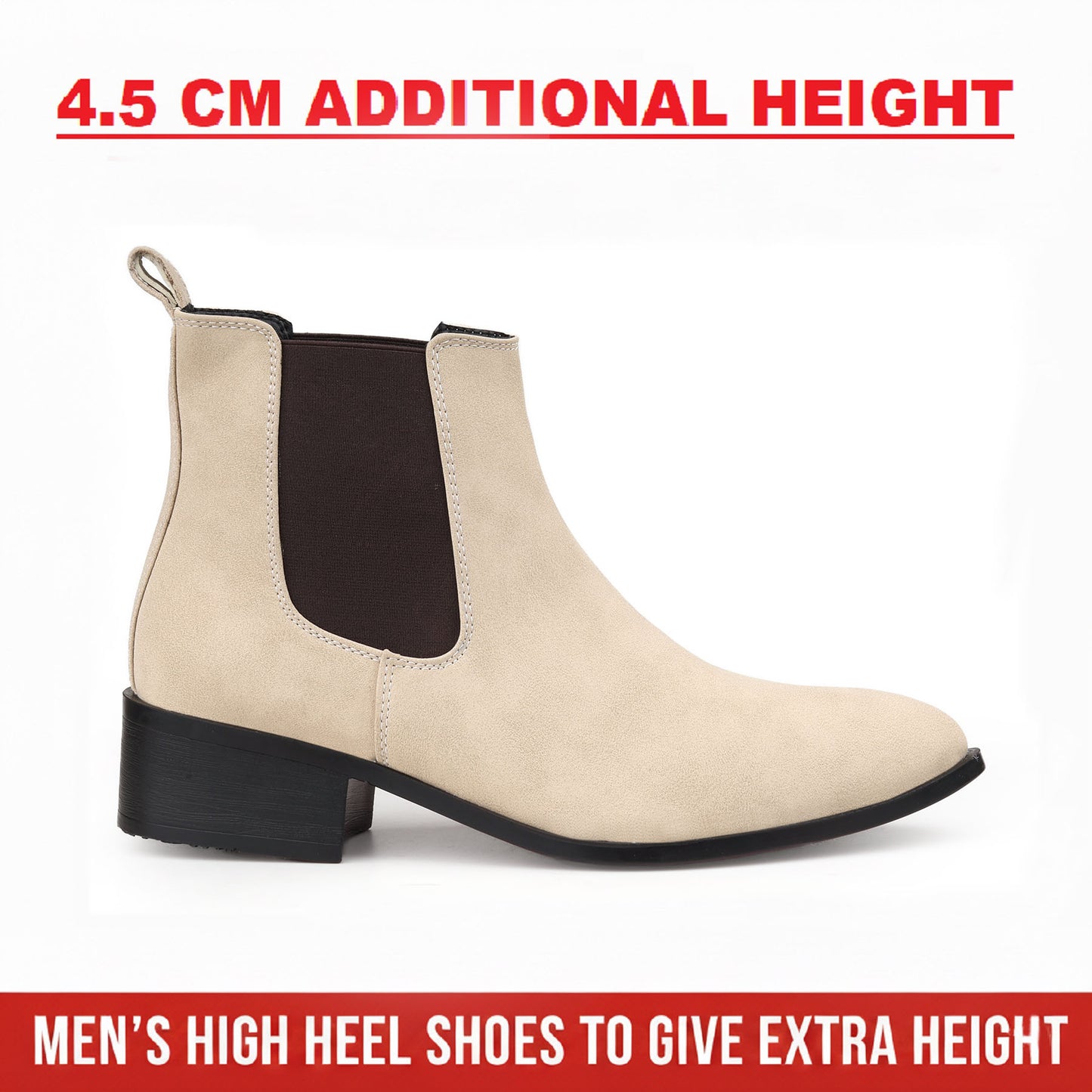 Bxxy Men’s 4.5cm Heel Height Boots – Stylish Elevation with All-Day Comfort