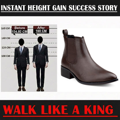 Men’s Elevator Boots 4.5CM Height Increase Comfortable Hidden Lift