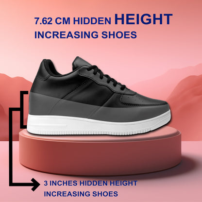 Mens Casual Elevator Shoes with Hidden 3 Inch Height Boost