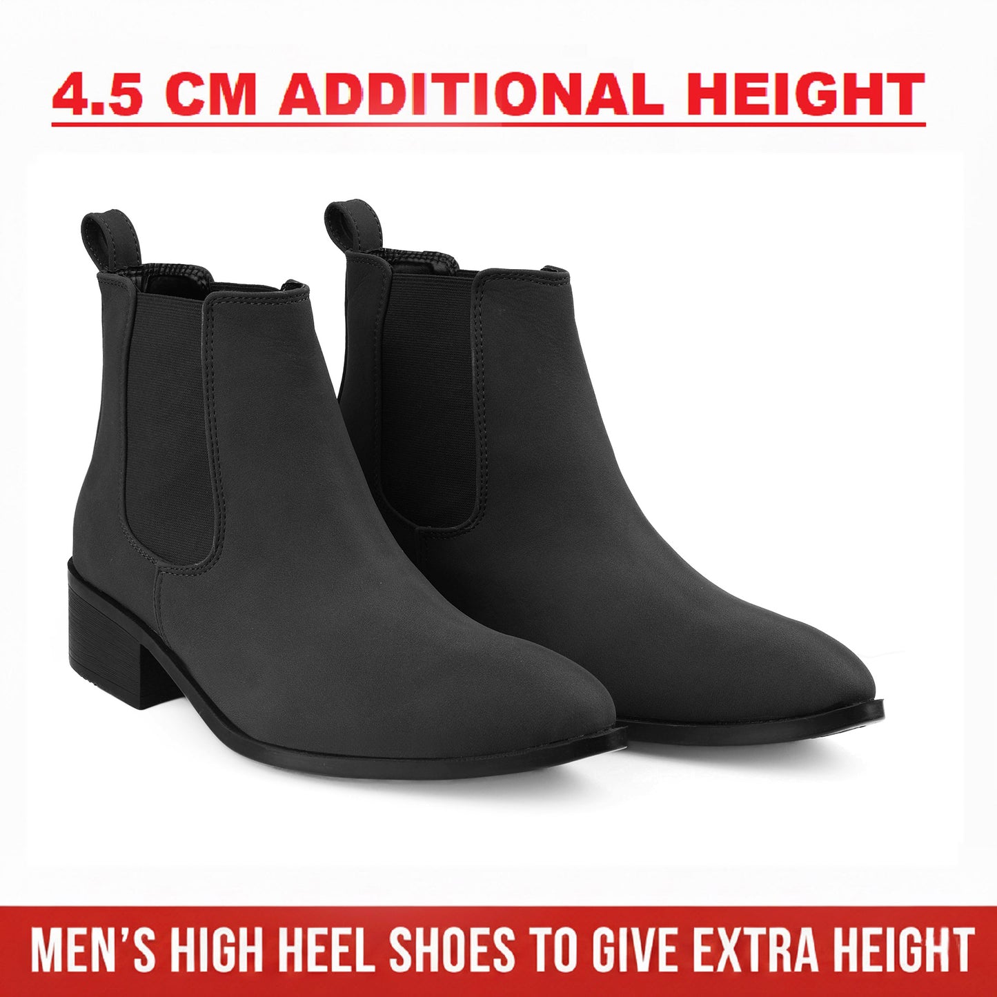 Bxxy Smart Casual Men’s Boots with 4.5cm Heel Height