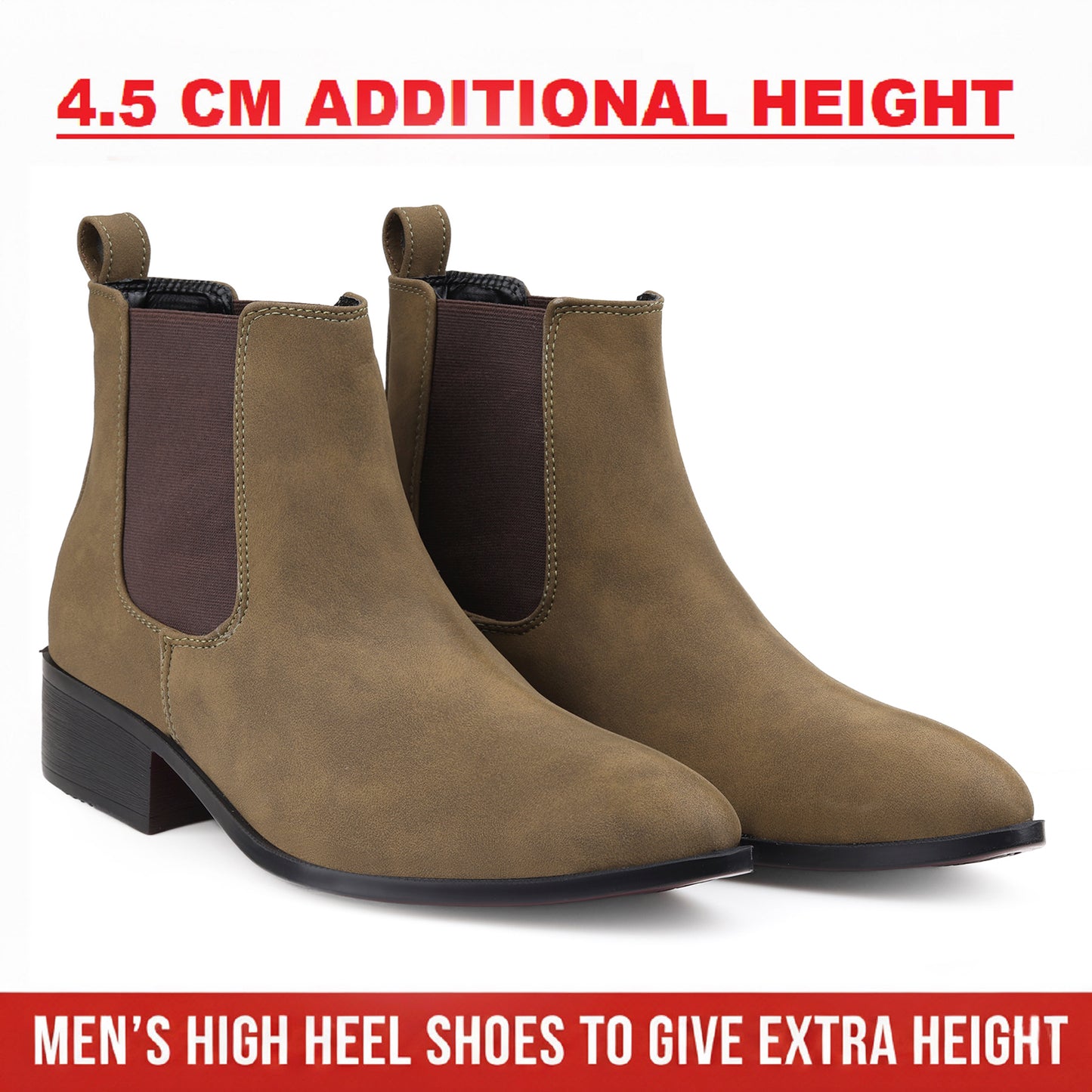 Bxxy Smart Casual Men’s Boots with 4.5cm Heel Height