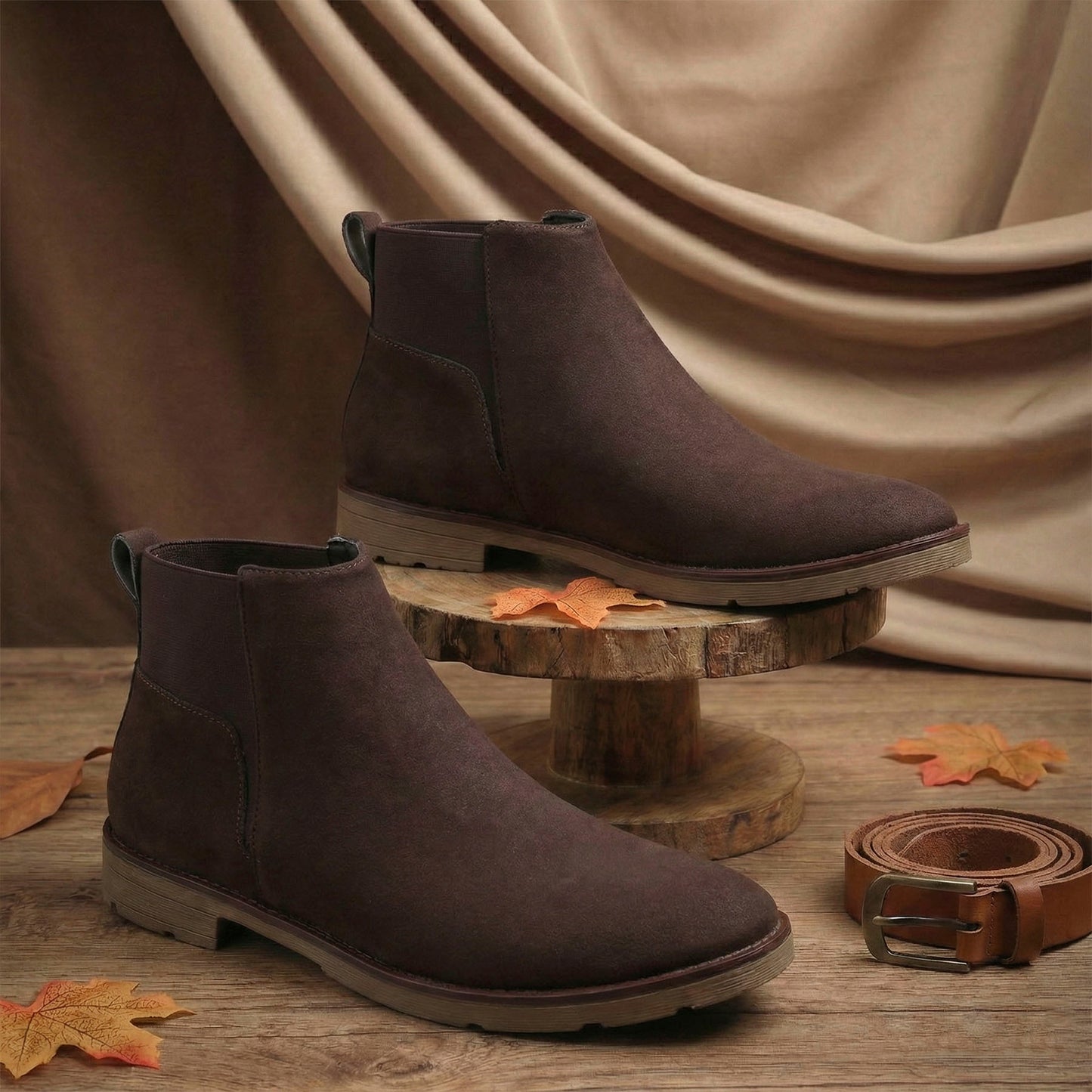 Men’s Premium Boots Comfortable Pull-On Chelsea Style