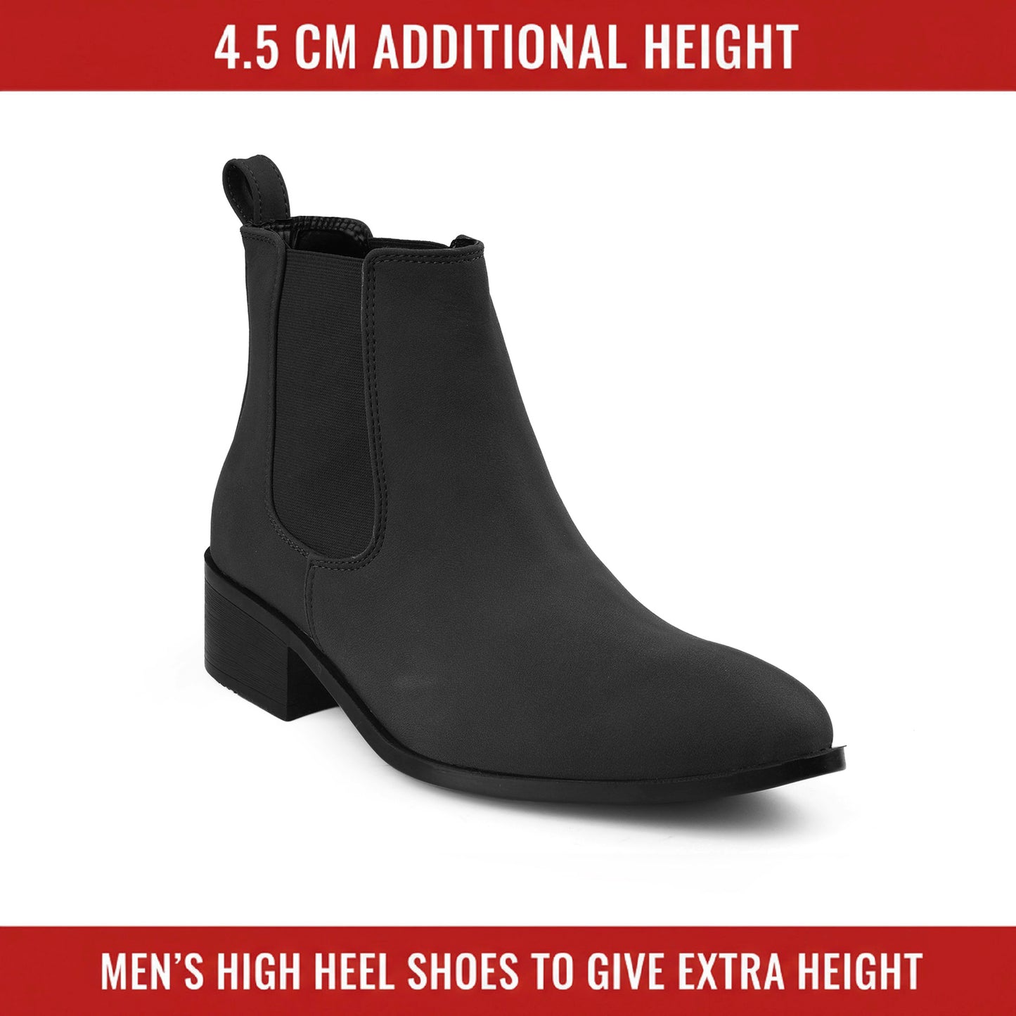 Bxxy Smart Casual Men’s Boots with 4.5cm Heel Height