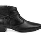 BXXY Men's New Height Increasing with Strapped Zipper and Buckle Boots for All Occassions and All Seasons