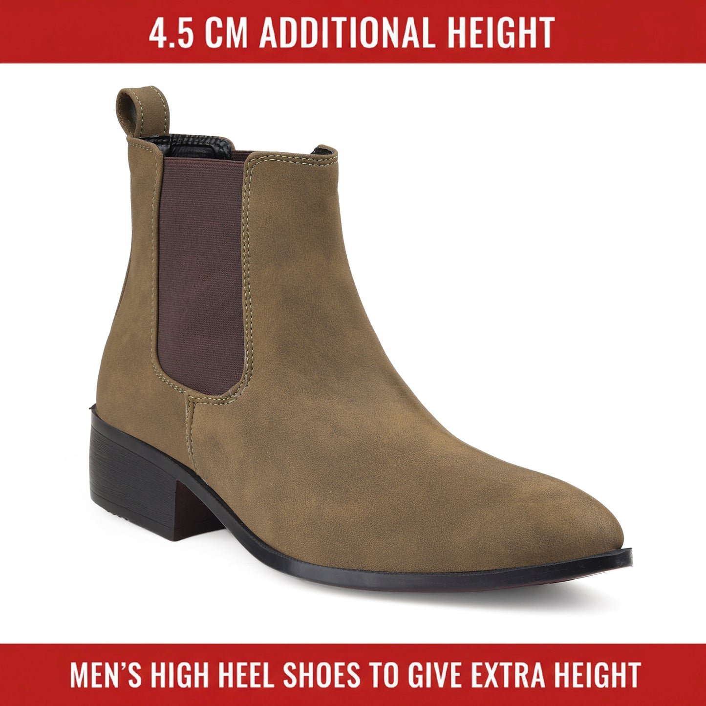 Bxxy Smart Casual Men’s Boots with 4.5cm Heel Height