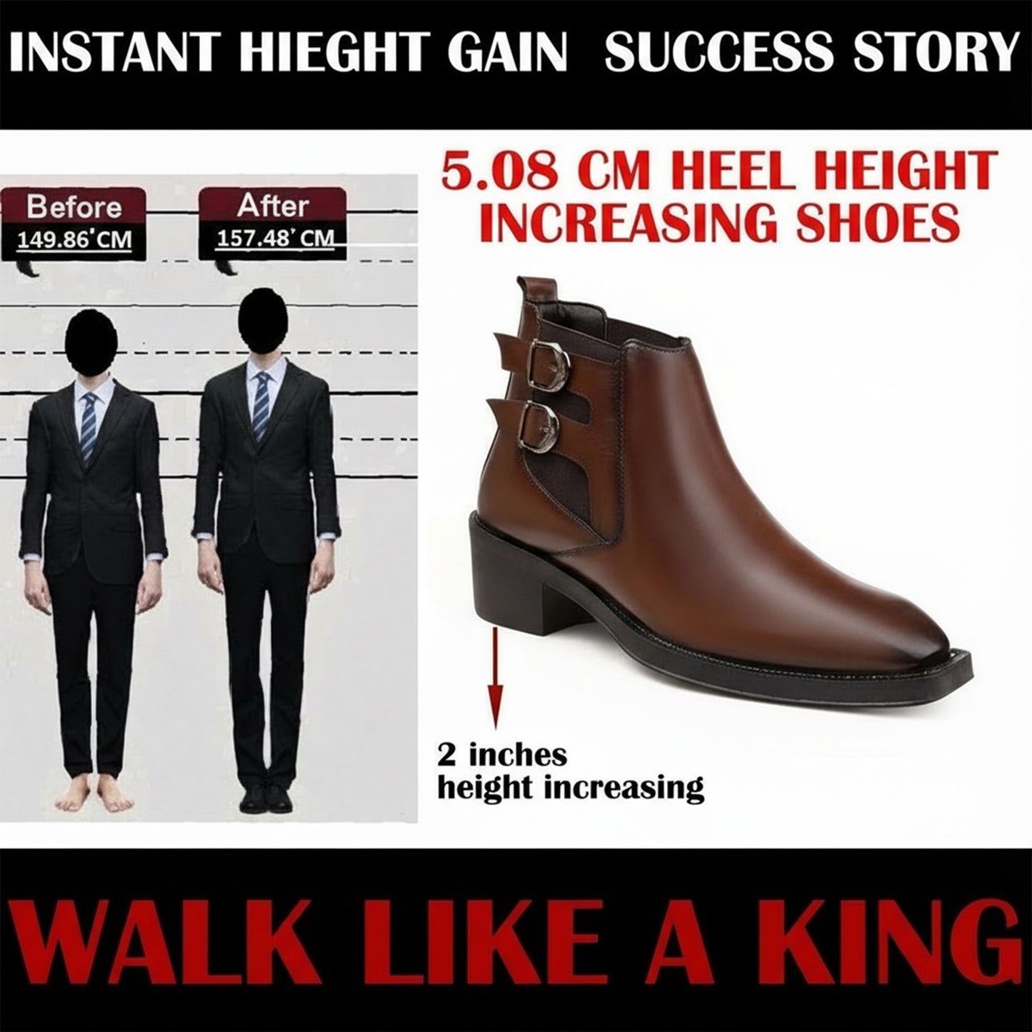 Men’s Boots Designed to Add 2 Inches Height