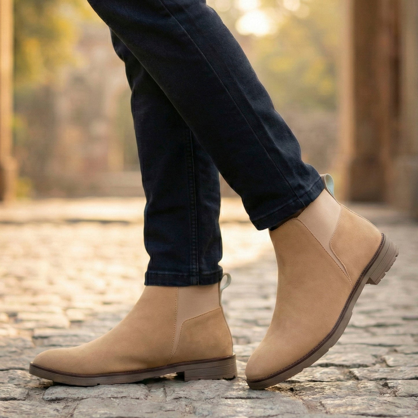 Men’s Premium Boots Comfortable Pull-On Chelsea Style
