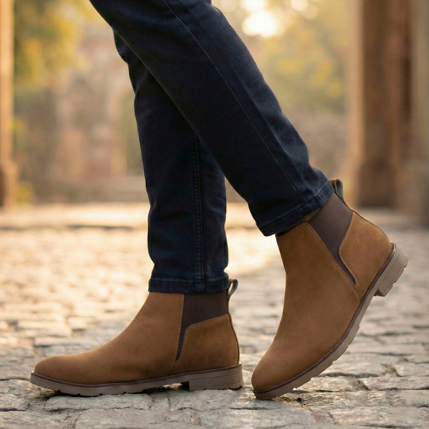 Men’s Premium Boots Comfortable Pull-On Chelsea Style