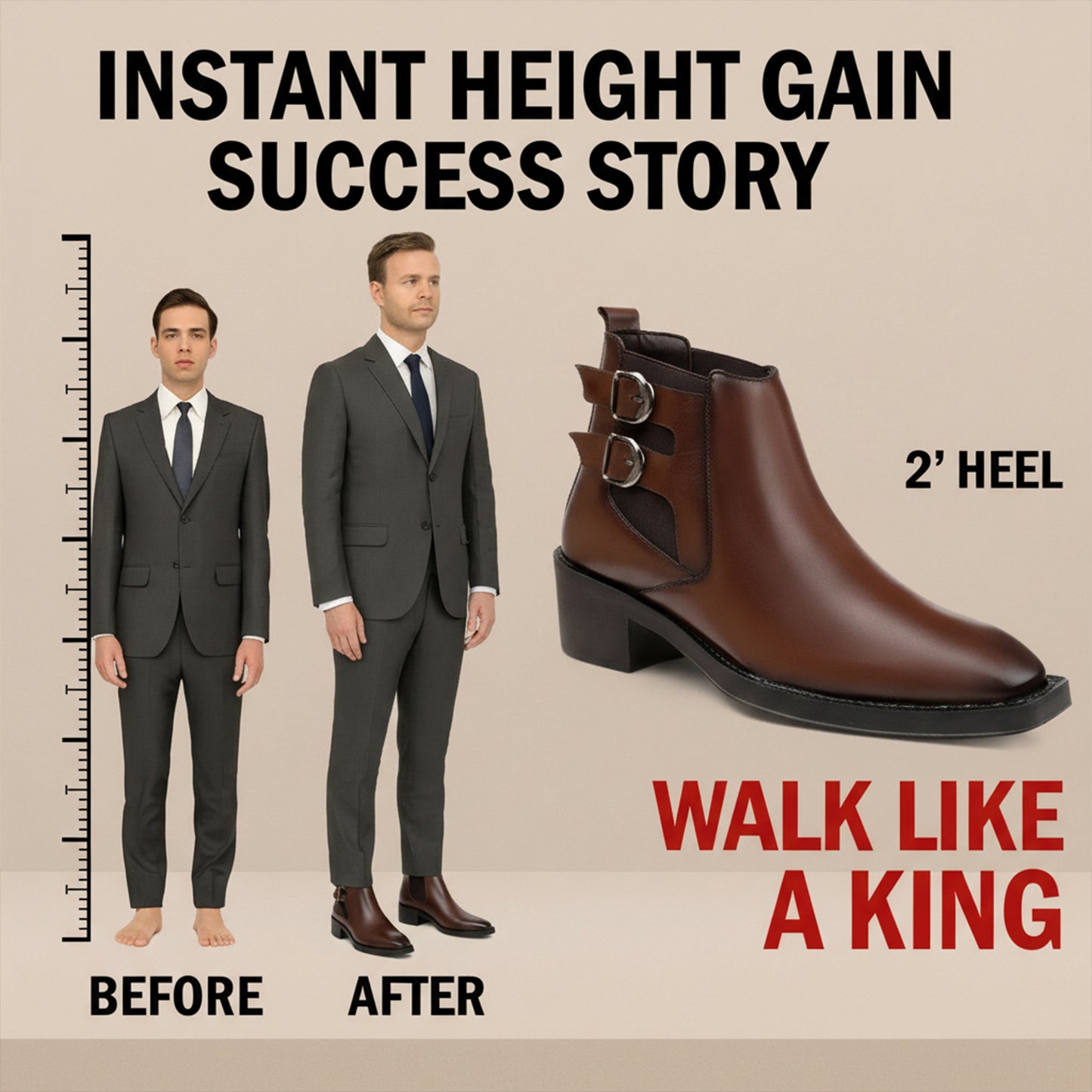 Men’s Boots Designed to Add 2 Inches Height