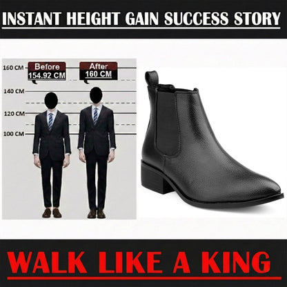 Men’s Elevator Boots 4.5CM Height Increase Comfortable Hidden Lift