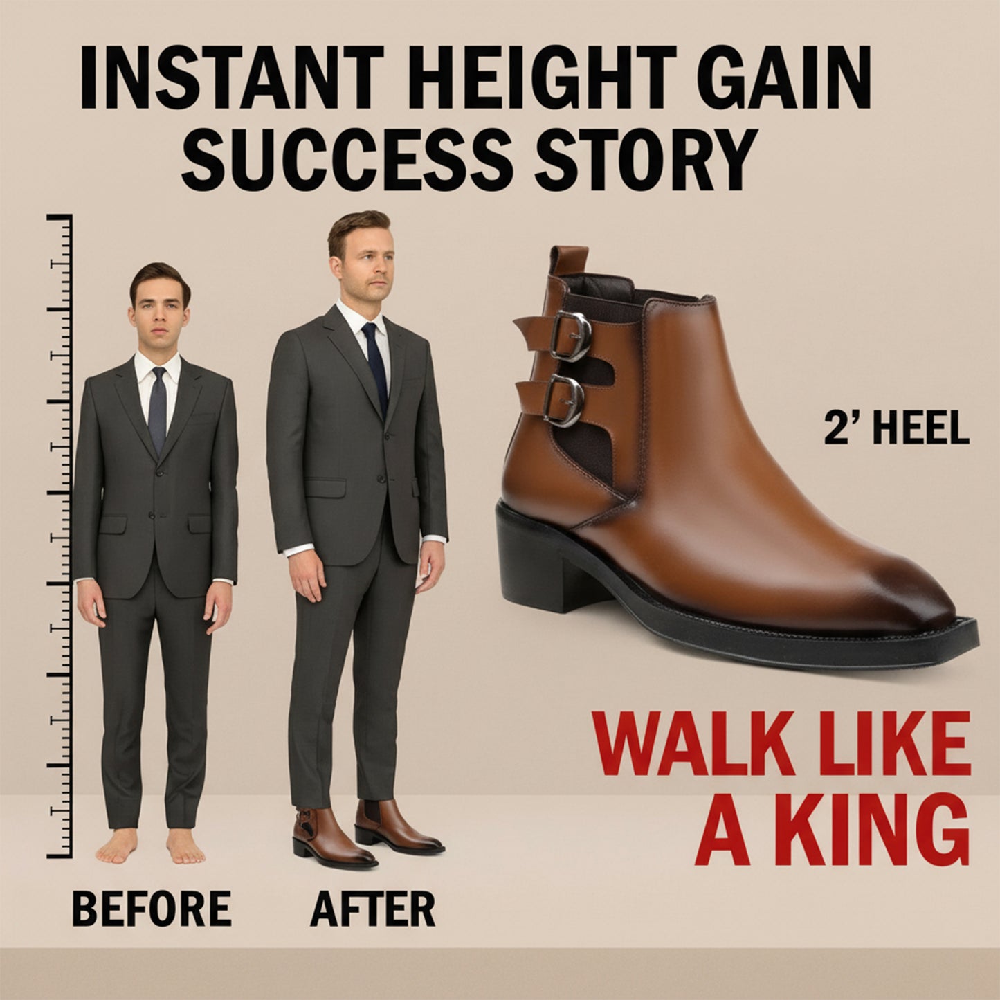 Men’s Boots Designed to Add 2 Inches Height