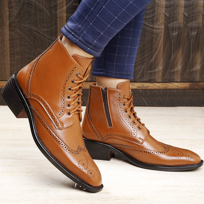Men's New Comfortable And Stylish Height Increasing Formal Wear Boots