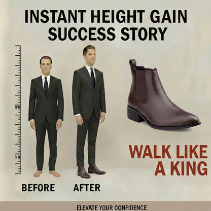 Men’s Elevator Boots 4.5CM Height Increase Comfortable Hidden Lift