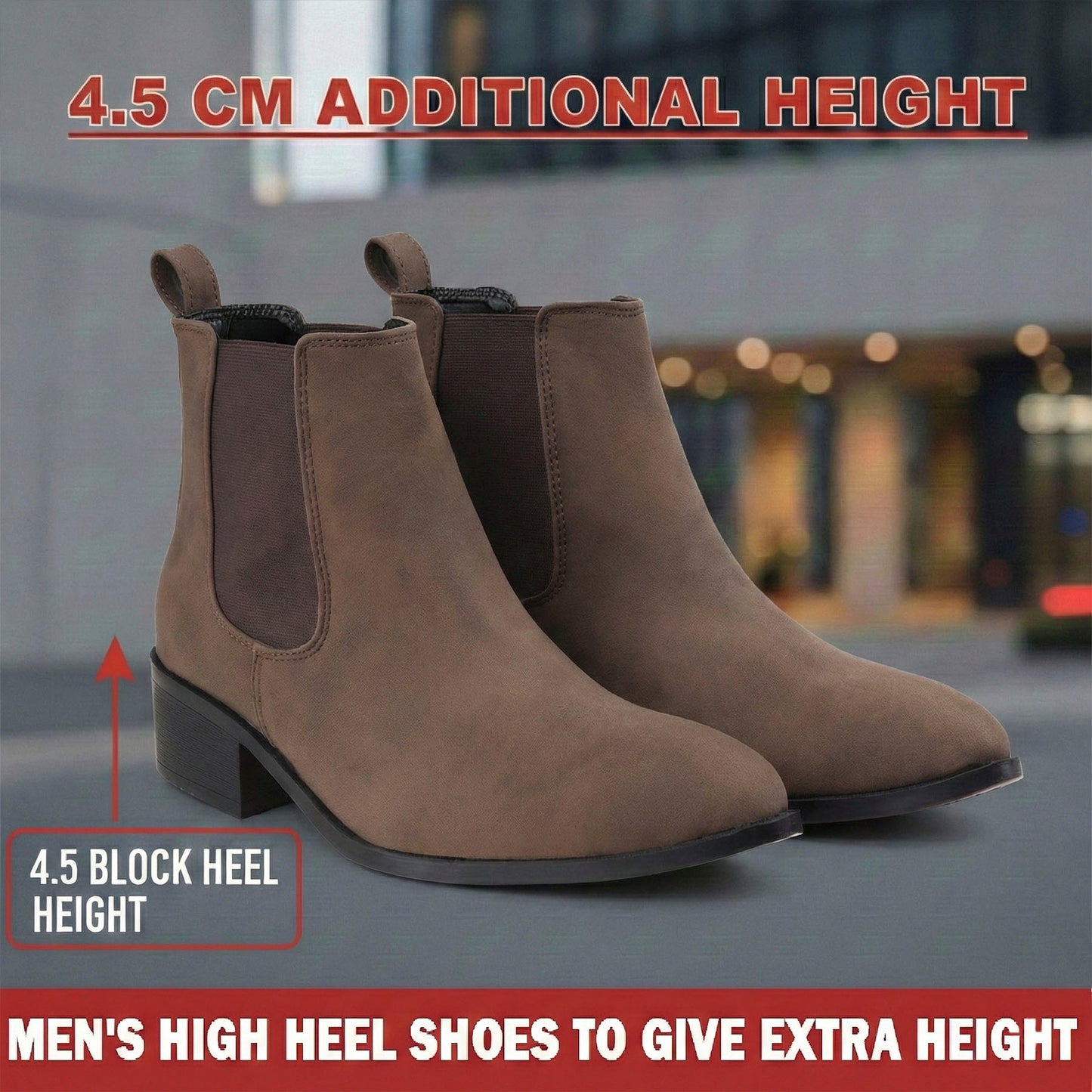 Bxxy 4.5cm Height-Boost Men’s Chealsea Boots