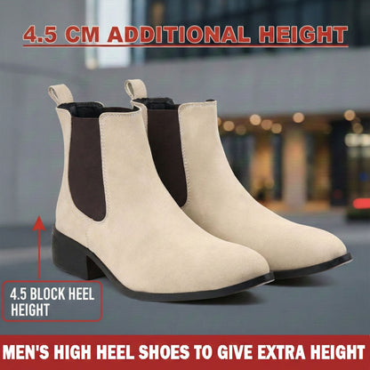 Bxxy Men’s 4.5cm Heel Height Boots – Stylish Elevation with All-Day Comfort