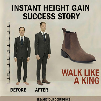Bxxy Smart Casual Men’s Boots with 4.5cm Heel Height