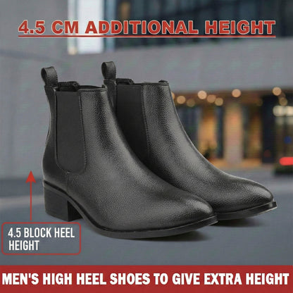 Men’s Elevator Boots 4.5CM Height Increase Comfortable Hidden Lift