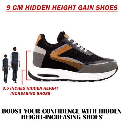 BXXY 9cm Elevator Sports Shoes for Men Boost Your Height Invisibly