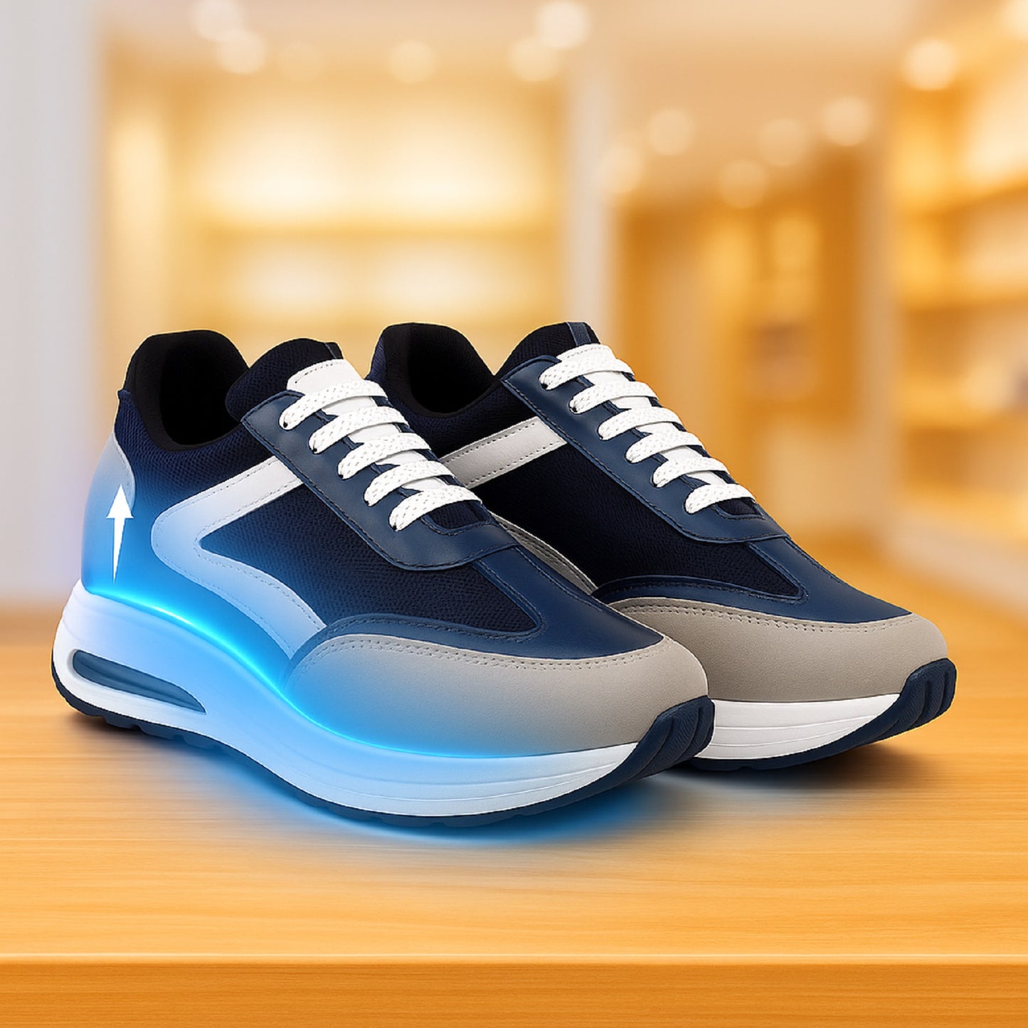 Sports Elevator Shoes for Men – 9cm Invisible Height Enhancement