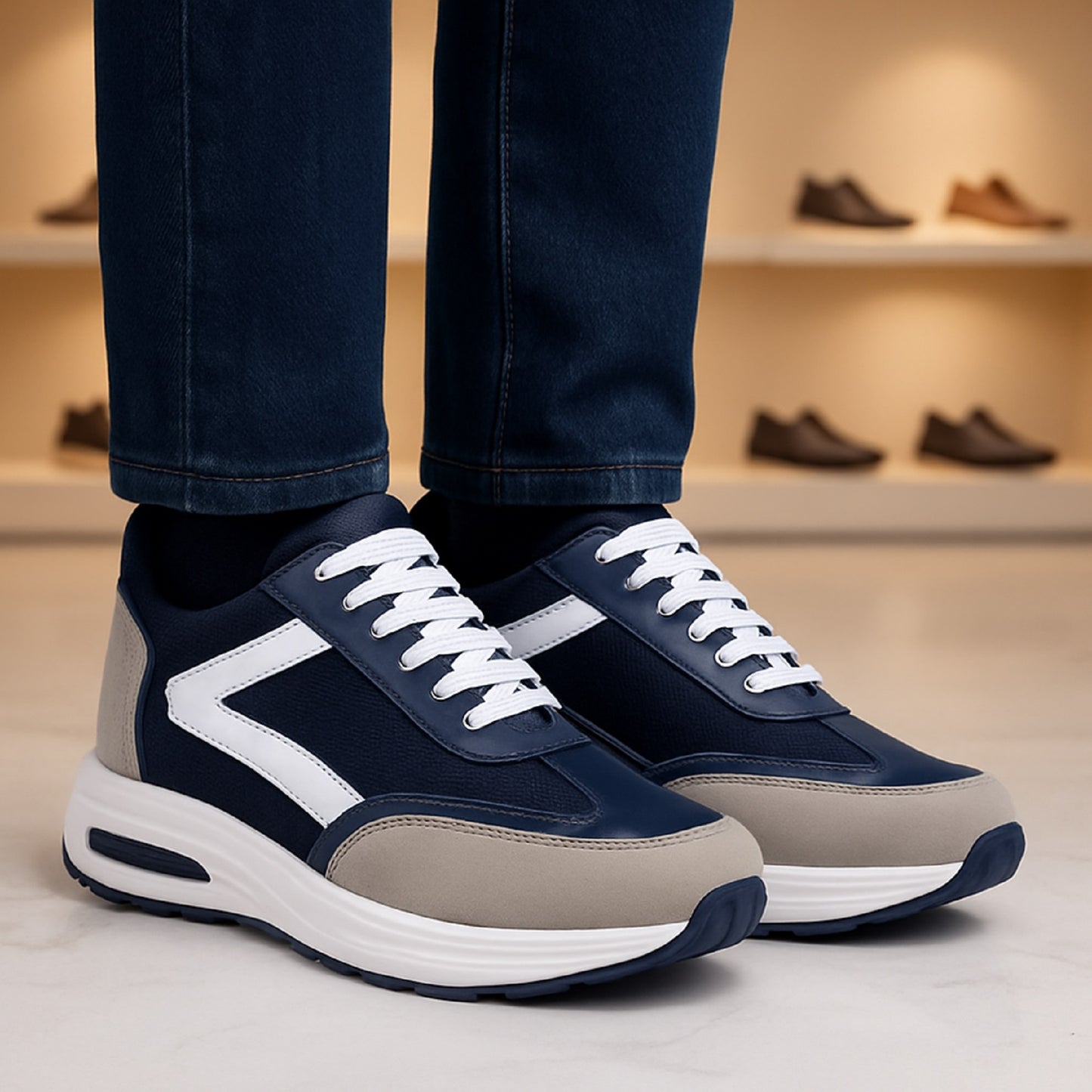 Bxxy Mens 9cm Height Increasing Sports Shoes Hidden Elevator Boost