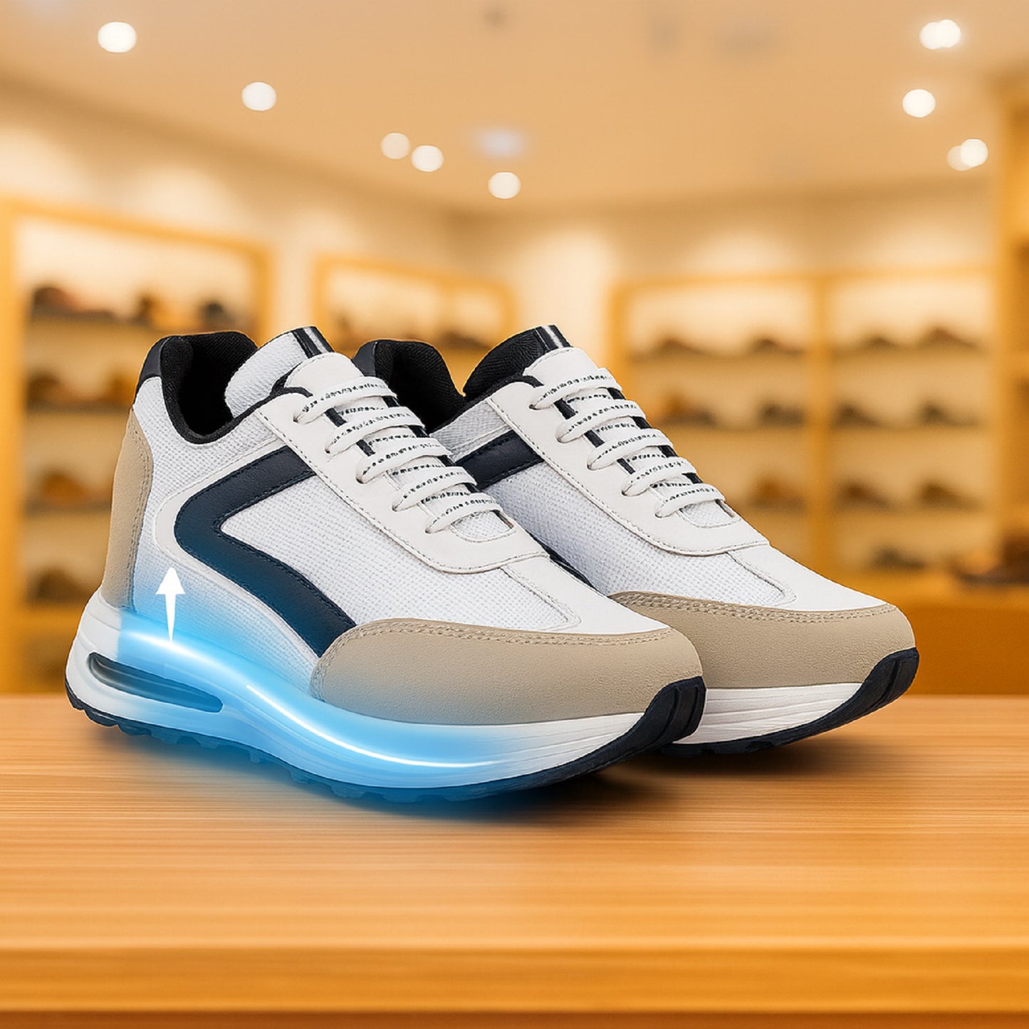 Bxxy Mens 9cm Height Increasing Sports Shoes Hidden Elevator Boost