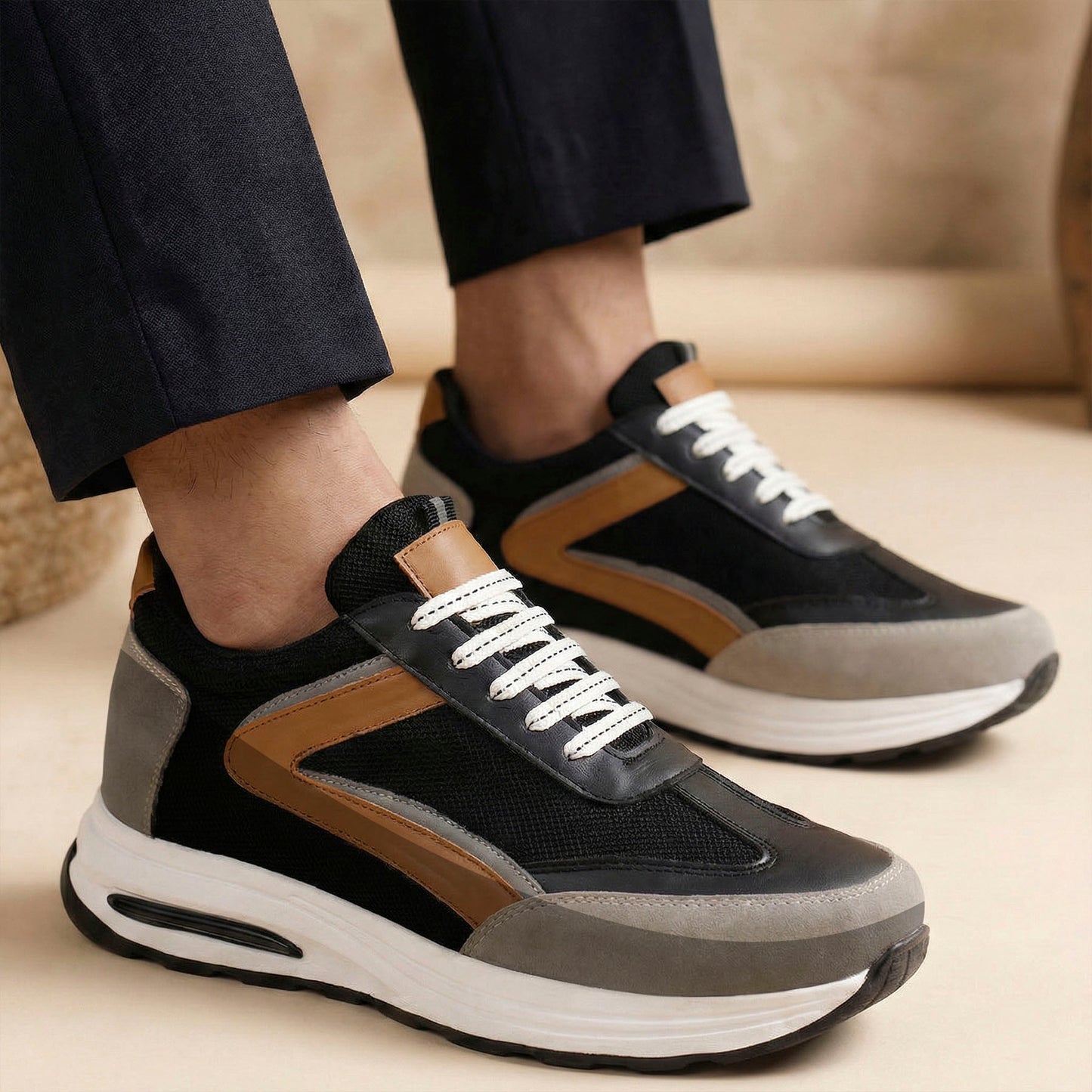 Sports Elevator Shoes for Men – 9cm Invisible Height Enhancement