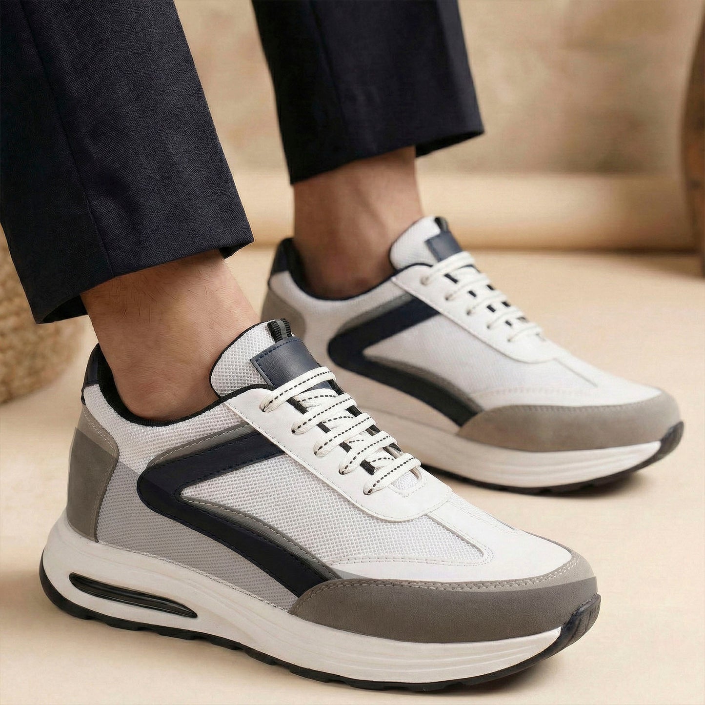 Bxxy Mens 9cm Height Increasing Sports Shoes Hidden Elevator Boost