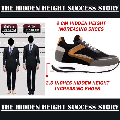 Bxxy Mens 9cm Height Increasing Sports Shoes Hidden Elevator Boost