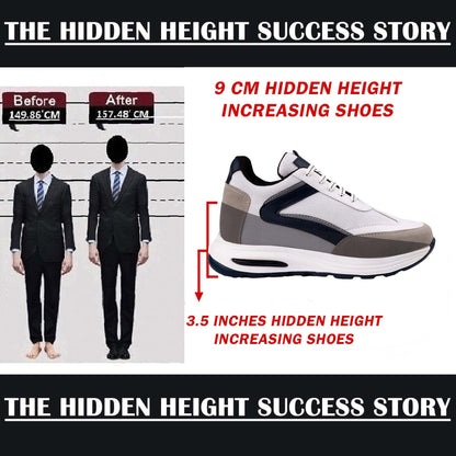 Bxxy Mens 9cm Height Increasing Sports Shoes Hidden Elevator Boost