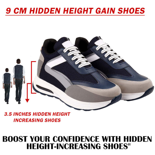 Bxxy 9cm Elevator Sports Shoes for Men Boost Your Height Invisibly