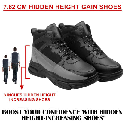 Men’s Hidden Height Shoes, 3 Inch Elevator Sneakers for Everyday Confidence